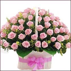 "Flower arrangement with 40 Red roses and fillers - Click here to View more details about this Product